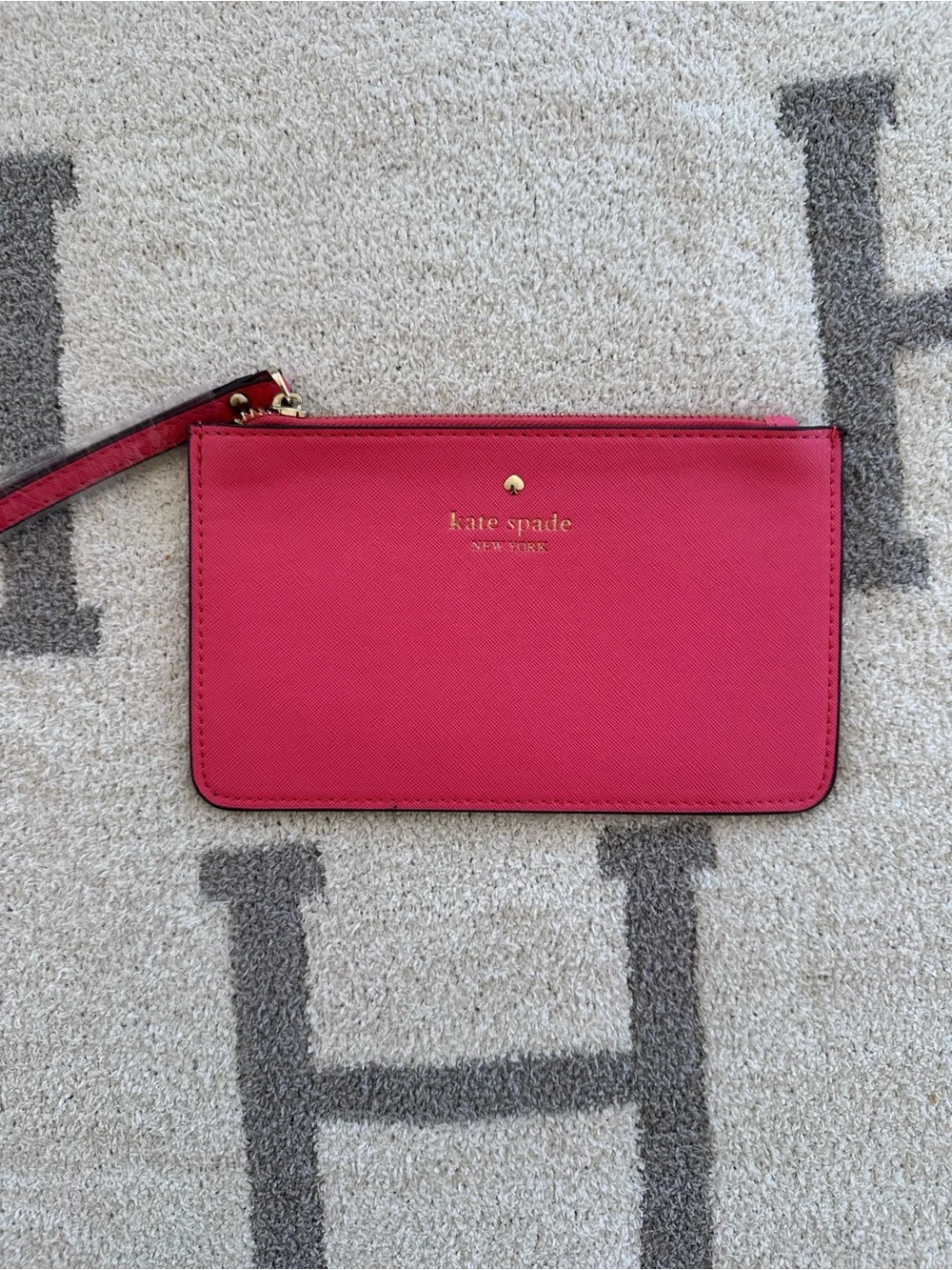 kate spade Pink-Red Saffiano Wristlet Clutch